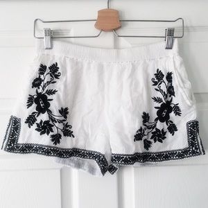 J. Crew | Embroidered Cotton Gauze Shorts